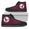 Chevron Broncos Houston Texans Custom Canvas High Top Shoes L98 2