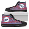 Chevron Broncos Tennessee Titans Custom Canvas High Top Shoes L98 3