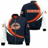 Chicago Bears Bomber Jacket graphic curve 2