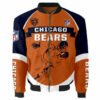 Chicago Bears Bomber Jacket Graphic Running men gift for fans 3