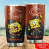 Chicago Bears Custom Name SpongeBob SquarePants Tumbler 2