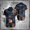 Chicago Bears Hawaiian Style Shirt Short SKull 3D 2