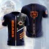 Chicago Bears T-shirt 3D Performance Short Sleeve 2