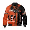 Cincinnati Bengals Bomber Jacket graphic heart ECG line 2