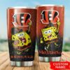 Cincinnati Bengals Custom Name SpongeBob SquarePants Tumbler 3