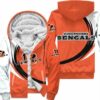 Cincinnati Bengals Fleece Jacket 3D curve great fleece hoodie 2