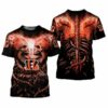 Cincinnati Bengals Skeleton All Over Print Gift For Fan 3D T Shirt 2