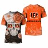 Cincinnati Bengals Skull Gift For Fan 3D T Shirt Sweater Zip Hoodi 2