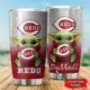 Cincinnati Reds Baby Yoda Custom Name Tumbler 3