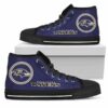 Circle Logo Baltimore Ravens Custom Canvas High Top Shoes L98 2