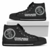 Circle Logo Chicago White Sox MLB Custom Canvas High Top Shoes 3