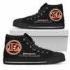 Circle Logo Cincinnati Bengals Custom Canvas High Top Shoes L98 2