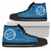 Circle Logo Detroit Lions Custom Canvas High Top Shoes L98 2