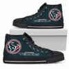 Circle Logo Houston Texans Custom Canvas High Top Shoes L98 2