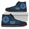 Circle Logo Indianapolis Colts Custom Canvas High Top Shoes L98 2