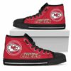 Circle Logo Kansas City Chiefs Custom Canvas High Top Shoes L98 3