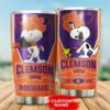 Clemson Tigers Tumbler snoopy NCAA 12 custom name 2