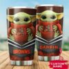 Cleveland Browns Baby Yoda Tumbler Custom Name 3