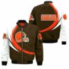 Cleveland Browns Bomber Jacket graphic curve 2