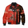 Cleveland Browns Bomber Jacket graphic heart ECG line 2