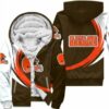 Cleveland Browns Fleece Jacket 3D curve great fleece hoodie 3