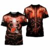 Cleveland Browns Skeleton All Over Print Gift For Fan 3D T Shirt S 2