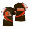 Cleveland Browns T-shirt curve Style gift for men 3