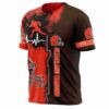 Cleveland Browns T-shirt graphic heart ECG line 2