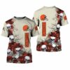 Cleveland Browns Team Limited Edition All Team Skulls Roses Gi 3