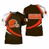 Cleveland Browns Team Logo Gift For Fan 3D T Shirt Sweater Zip 2