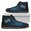 Colors Air Cushion Detroit Lions Gradient Custom Canvas High Top S 2