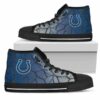 Colors Air Cushion Indianapolis Colts Custom Canvas High Top Shoes 2