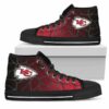 Colors Air Cushion Kansas City Chiefs Gradient Custom Canvas High 2