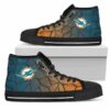 Colors Air Cushion Miami Dolphins Custom Canvas High Top Shoes L98 2