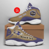 Custom name Baltimore Ravens big logo Football Team Sneaker 12 For 2