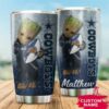 Dallas Cowboys Baby Groot Custom Name Tumbler 2