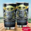 Dallas Cowboys Baby Yoda Tumbler Custom Name 3