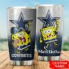 Dallas Cowboys Custom Name SpongeBob SquarePants Tumbler 2