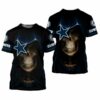 Dallas Cowboys Skull All Over Print Gift For Fan 3D T Shirt Sweate 2