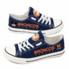 Denver Broncos Football 2 Gift For Fans Low Top Custom Canvas Shoe 3