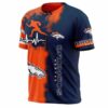 Denver Broncos T-shirt graphic heart ECG line 2