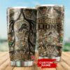 Detroit Lions Hunting Custom Name Tumbler 3