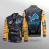 Detroit Lions Leather Jacket Gift for fans 3