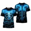 Detroit Lions Skeleton All Over Print Gift For Fan 3D T Shirt Swea 3