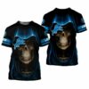 Detroit Lions Skull All Over Print Gift For Fan 3D T Shirt Sweater 2