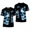 Detroit Lions Skull And Butterflies Men’s And Women’s Gift For 2