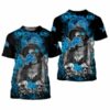 Detroit Lions Skulls Flowers Men’s And Women’s Gift For Fan 3D 3