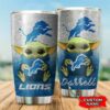 Detroit Lions Yoda Custom Name Tumbler 3