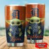 Detroit Tigers Baby Yoda Custom Name Tumbler 2