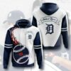 Detroit Tigers MLB Team Logo Fire Baseball 2 Gift For Fan 3D Hoodie Al 3